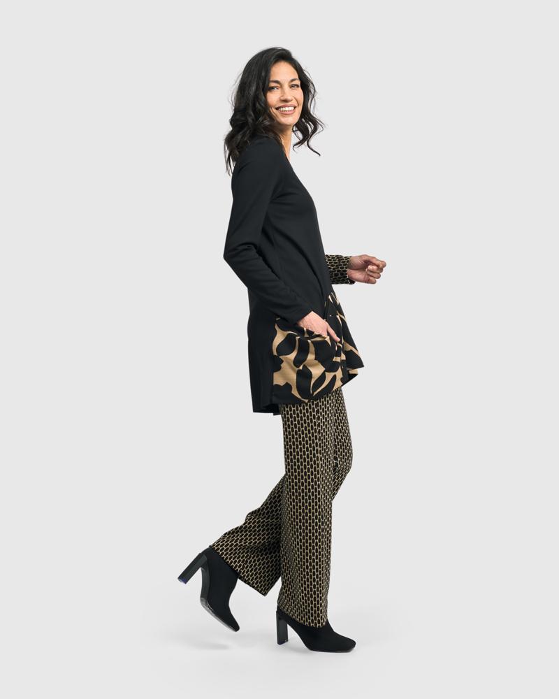 shirt met contrasterende print details at618 - Alembika