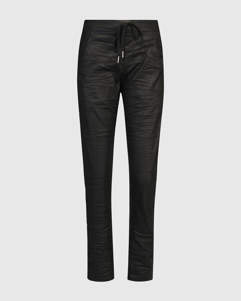 gestikte jogger broek met trekkoord sp819b - Alembika