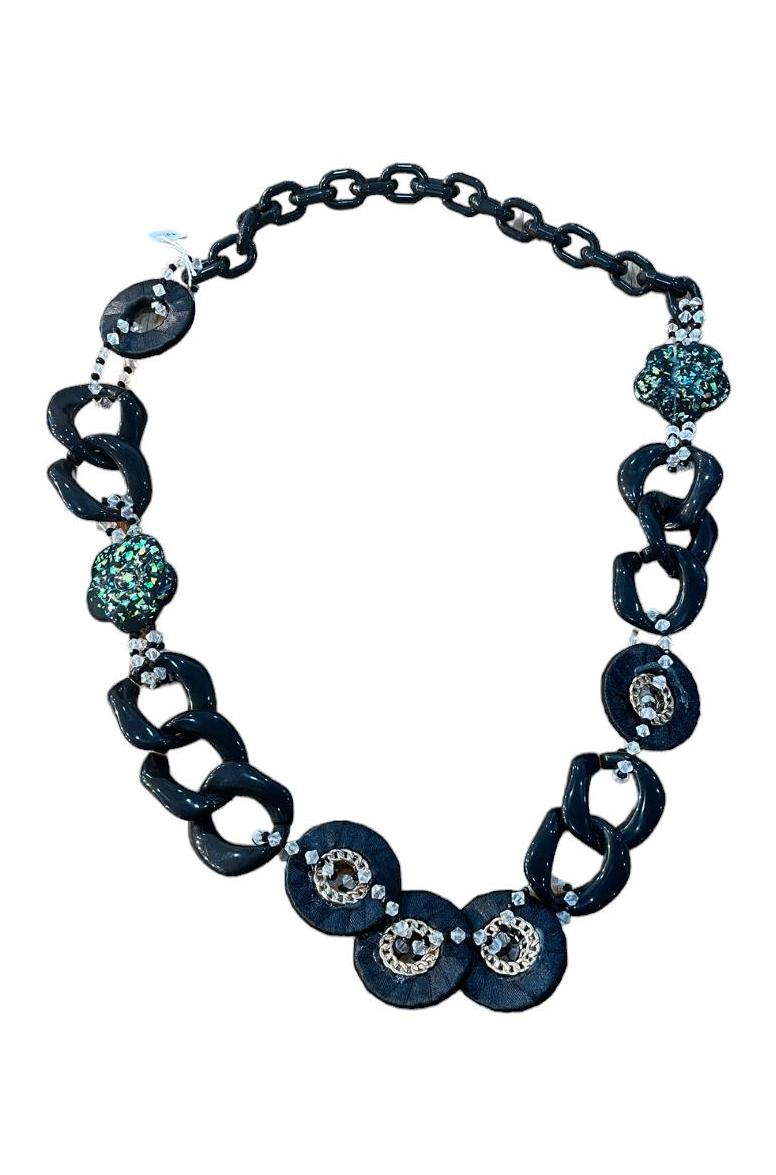 luxueuze ketting met strass details hk109 - Mona