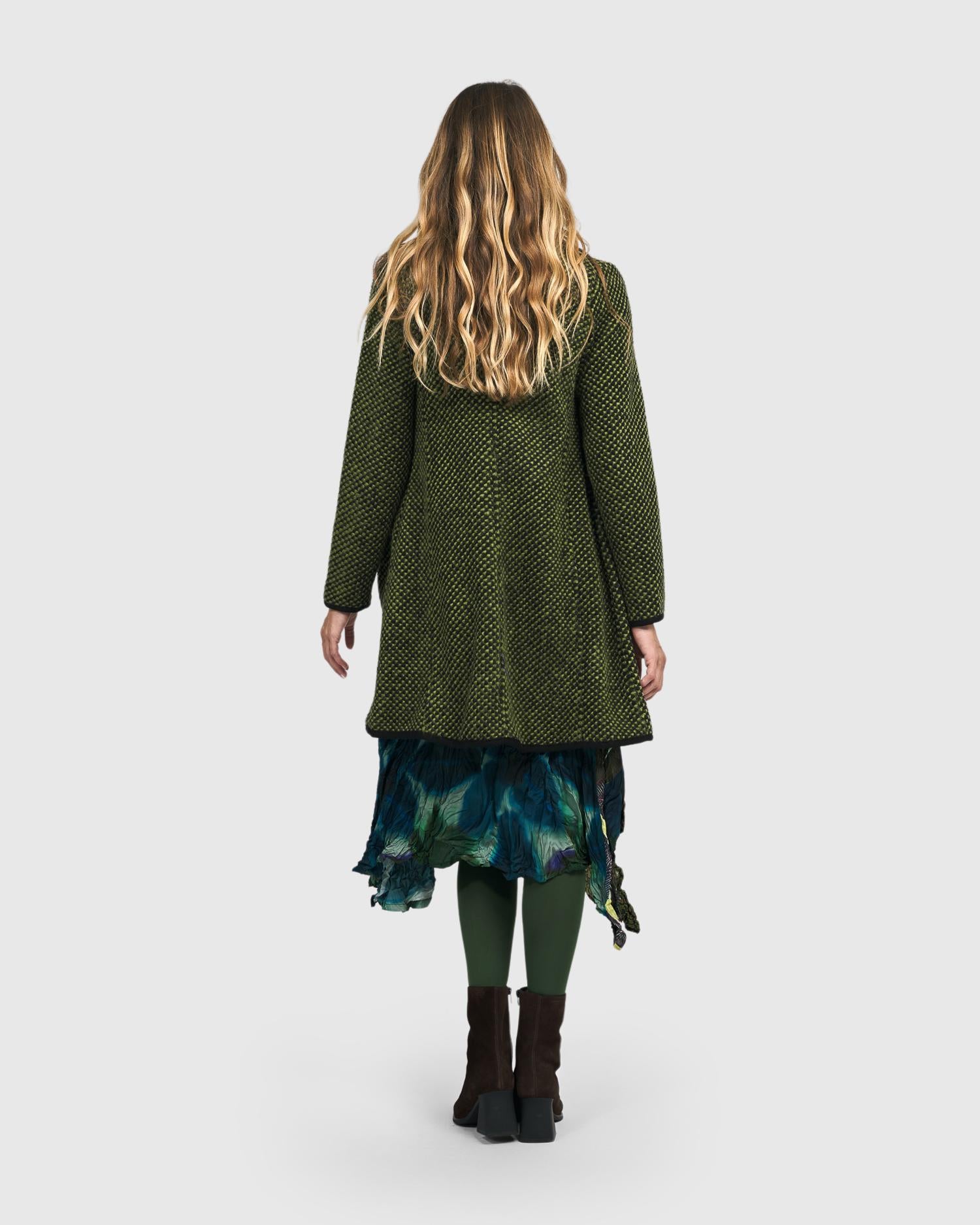 gestructureerde jas met grafisch patroon aj711 - Alembika