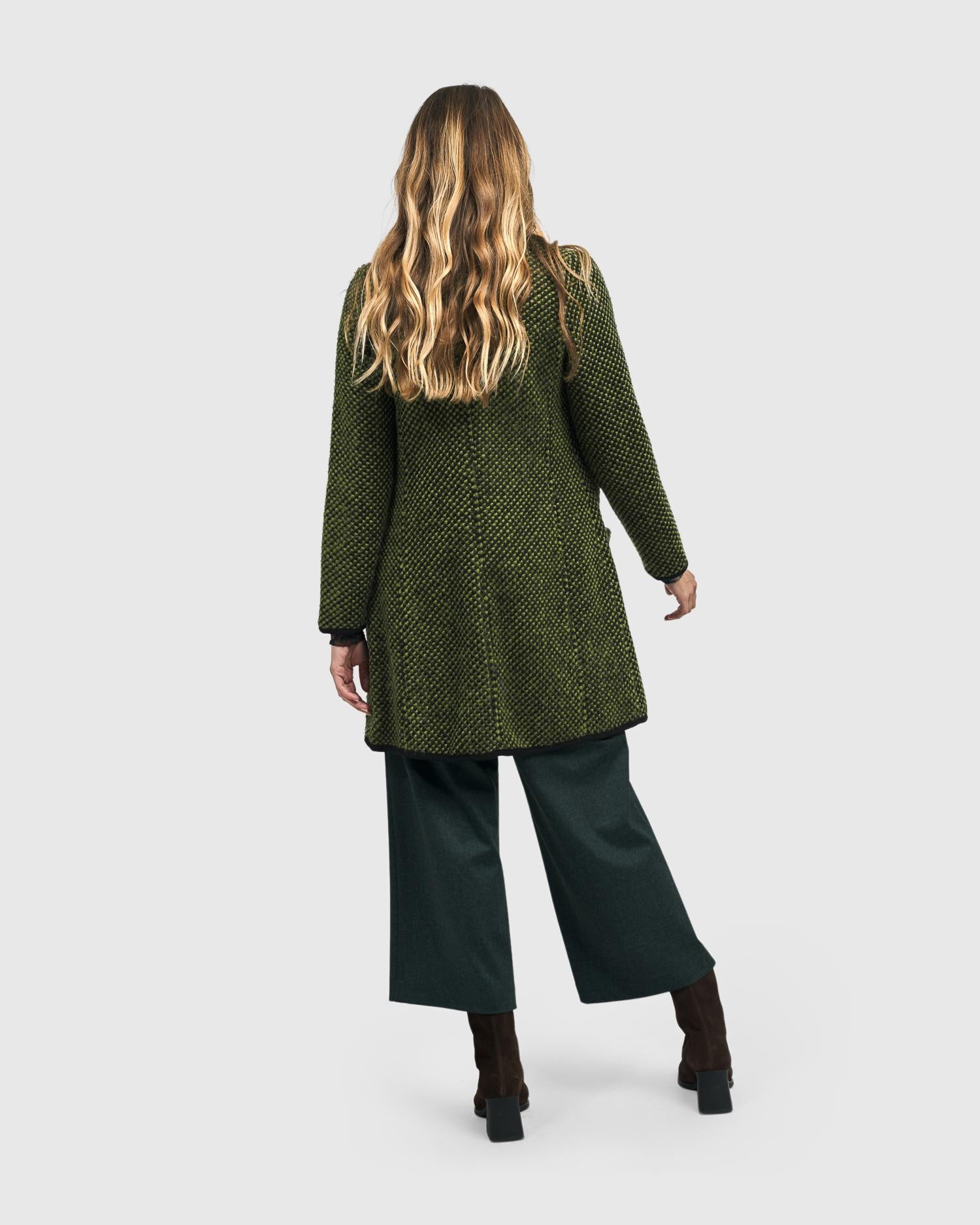 gestructureerde jas met grafisch patroon aj711 - Alembika