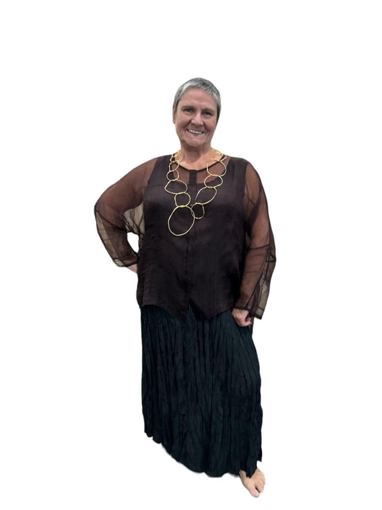 elegante zijde blouse 71260-s153 - Grizas