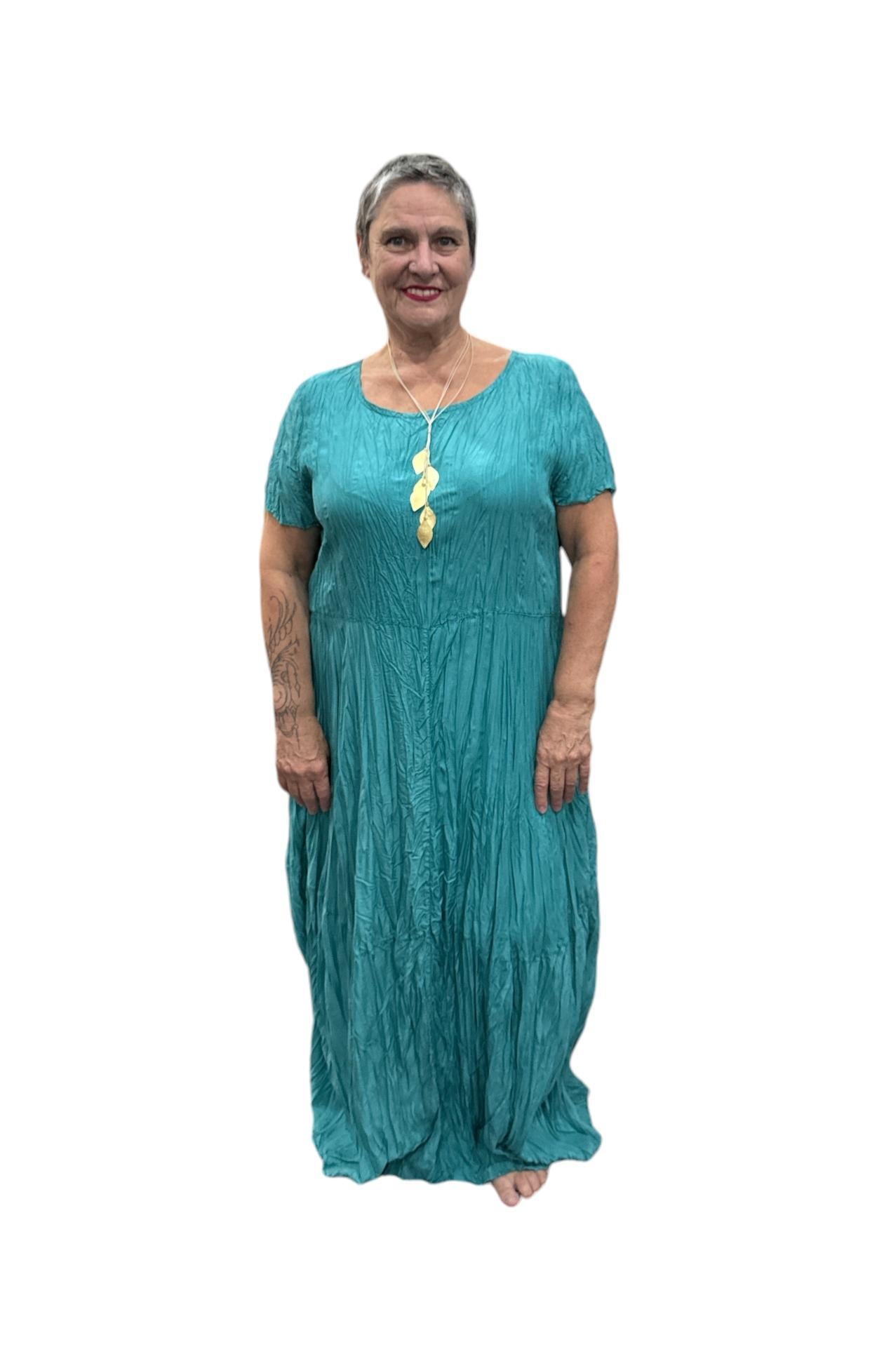 gekreukelde midi-jurk "wota crash" 1-2400-5 - Praechtig Berlin