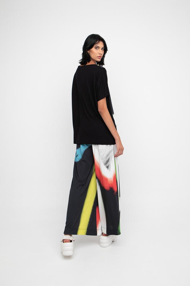 broek met geometrische accenten 850704 - Ozai N Kü