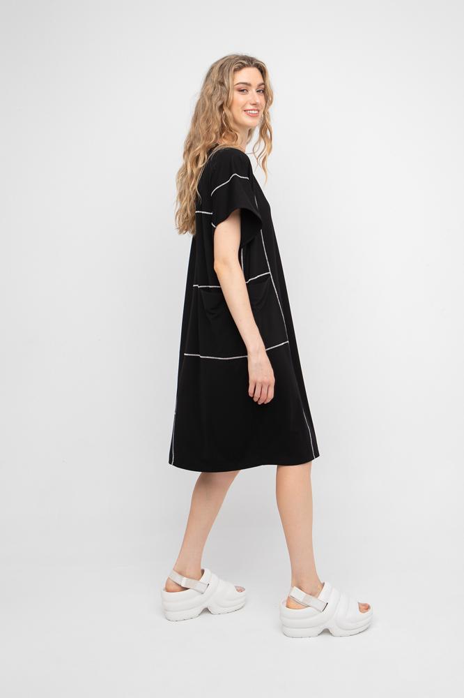 jurk met contrasterende stiksels 850634 - Ozai N Kü