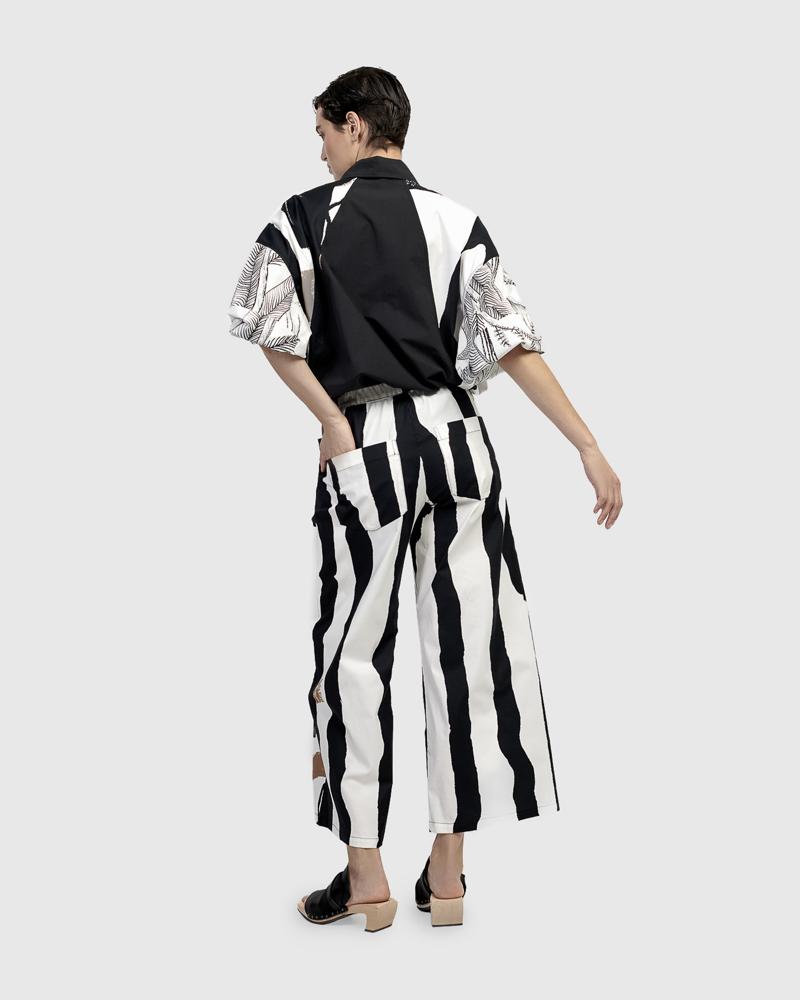 broek met abstracte print up936 - Urban by Alembika