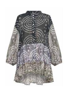 shirt met abstract cirkelpatroon rt2412 - Alembika