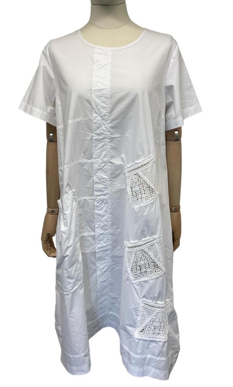 midi-jurk met gehaakte inzetstukken p241210 - Working Overtime