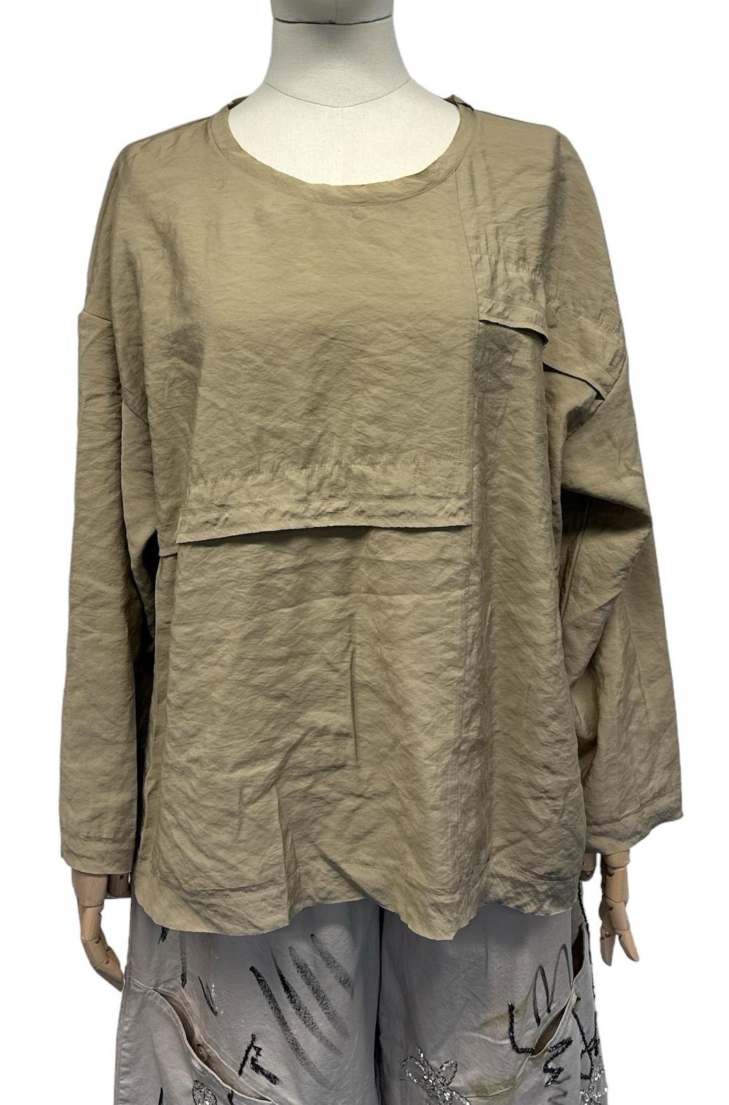 casual linnenlook blouse met zakdetail p242021 - Working Overtime