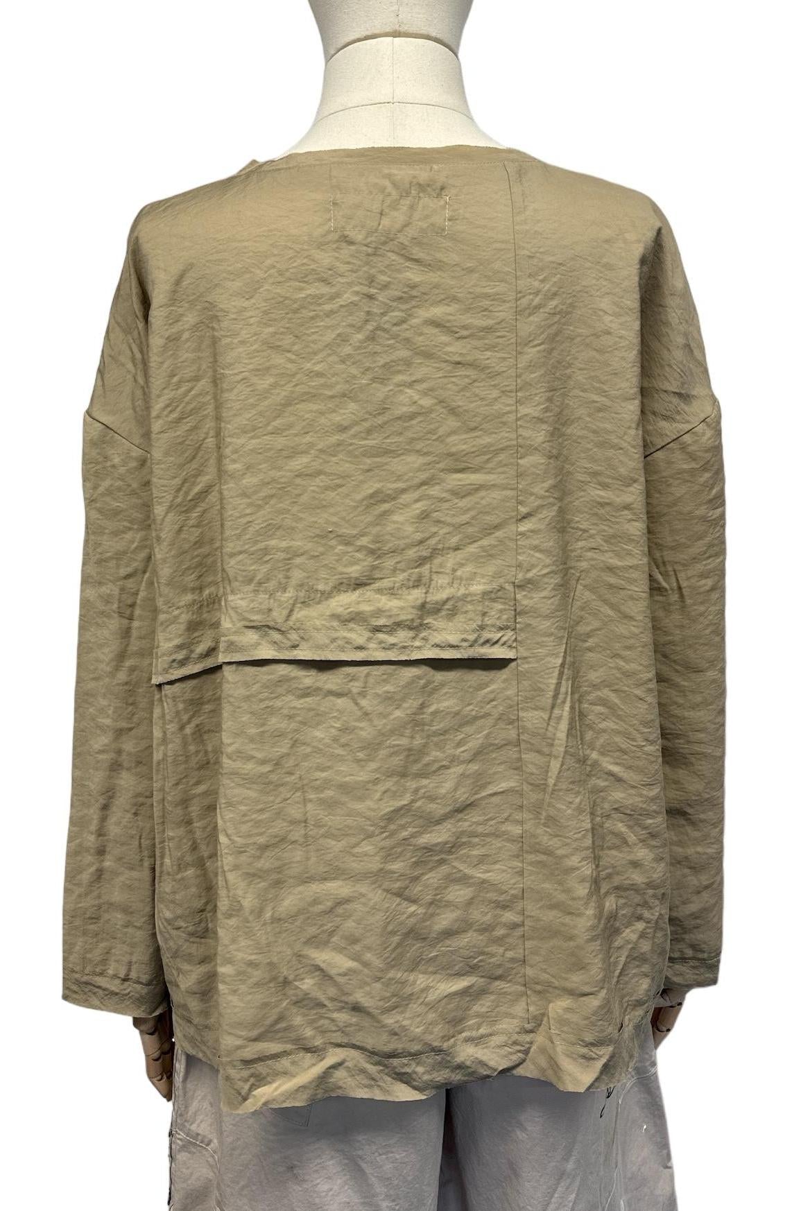 casual linnenlook blouse met zakdetail p242021 - Working Overtime