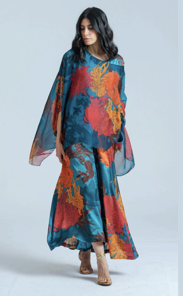 elegante bloemenprint jumpsuit b96-1 vi - Thanny