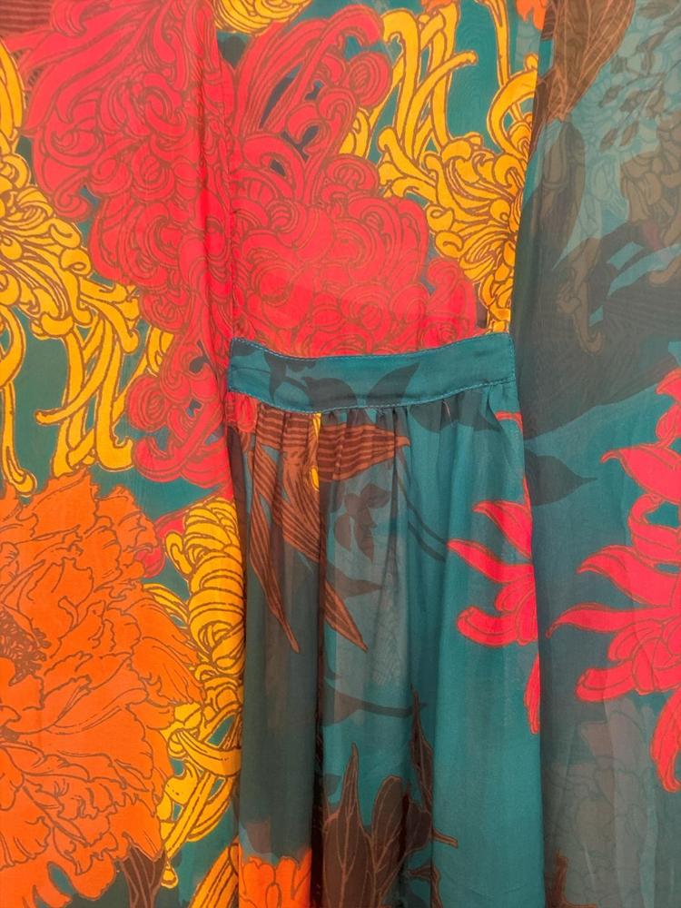 chiffon bloemenprint zomerjurk c03 chiffon - Thanny