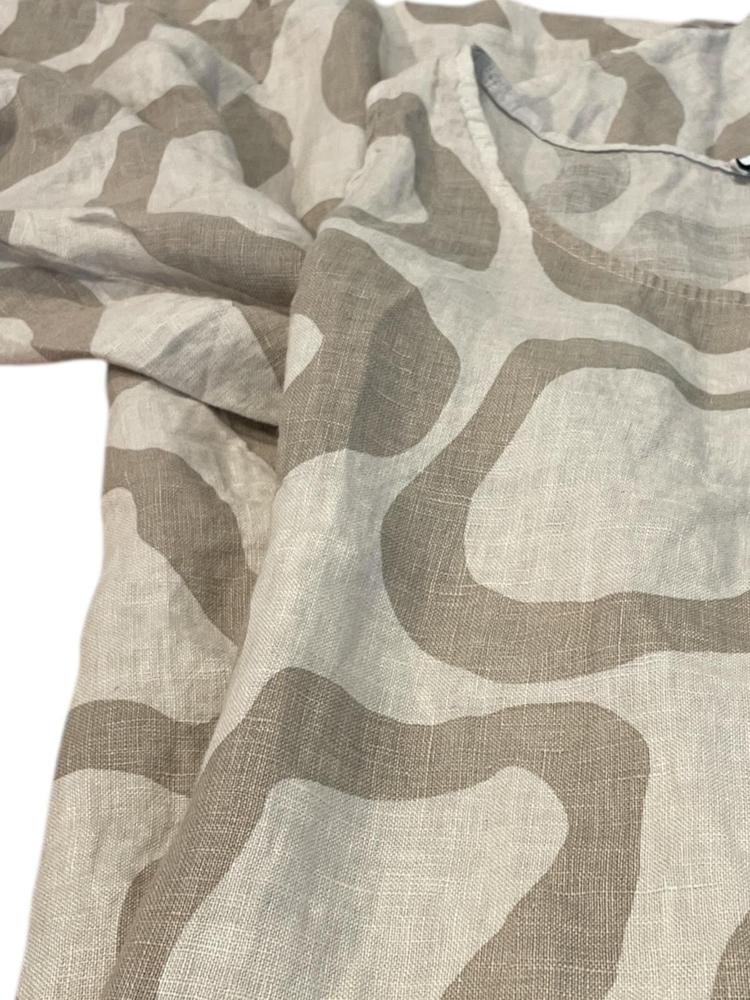 linnen zomerjurk met print 6521 - Moonshine