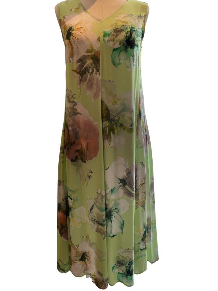 zomerse bloemenprint maxi jurk 8526-059 - Vetono