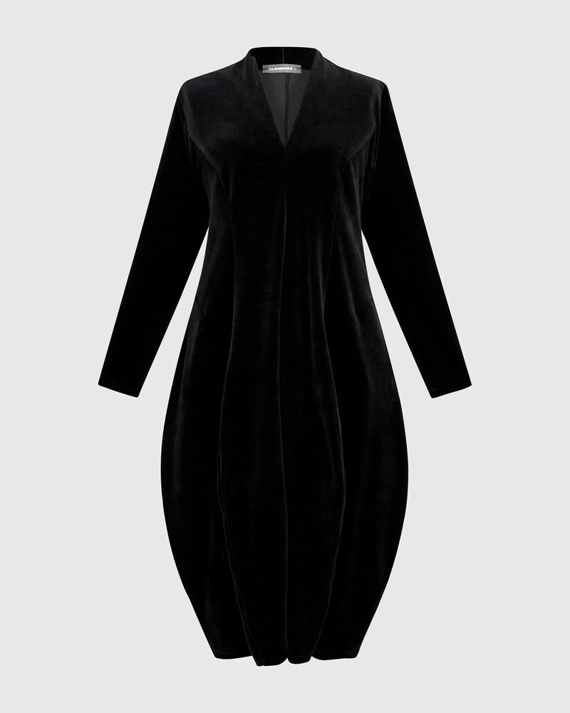 elegante zwarte jurk ad803 - Alembika