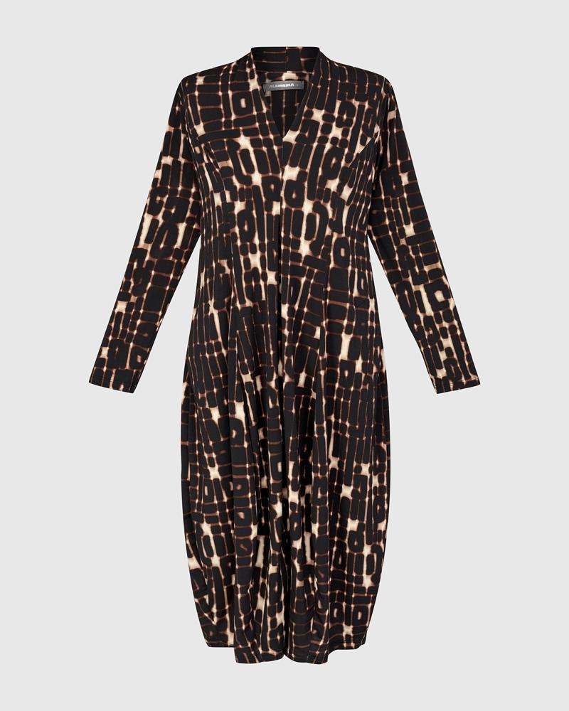 geometrische print jurk ad815 - Alembika