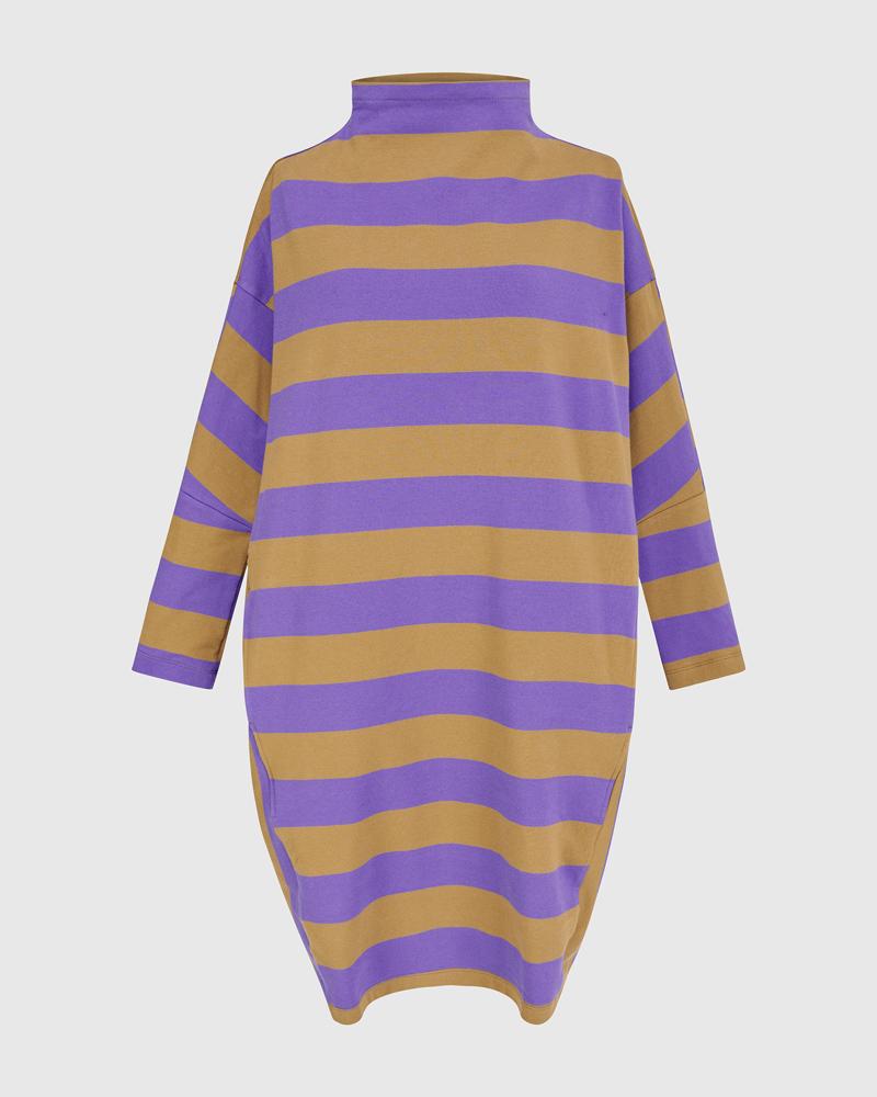 jurk met streeppatroon ud661 - Urban by Alembika