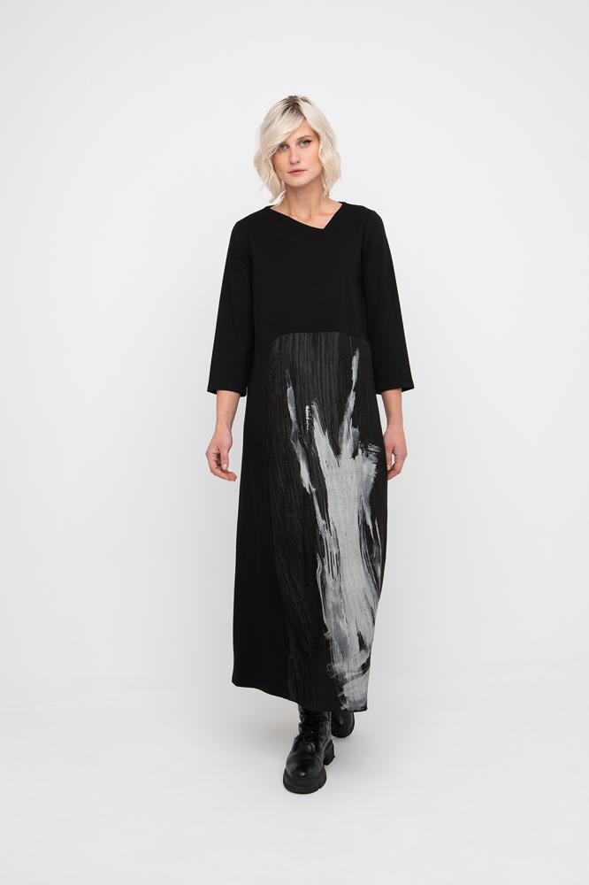 zwart-wit abstracte maxi jurk 766097 - Ozai N Kü