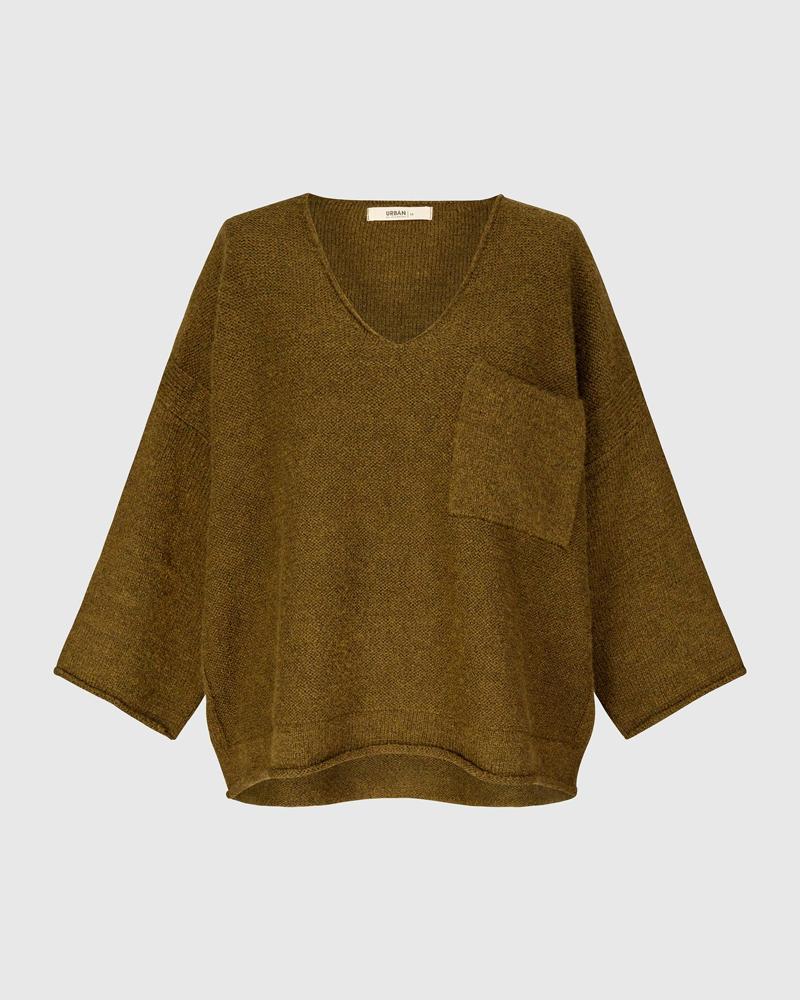 v-hals pull met zak as936 - Alembika