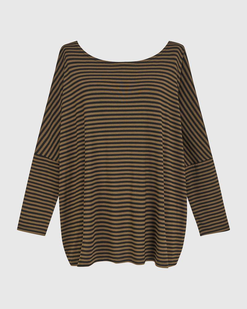 gestreept viscose shirt ut621 - Urban by Alembika