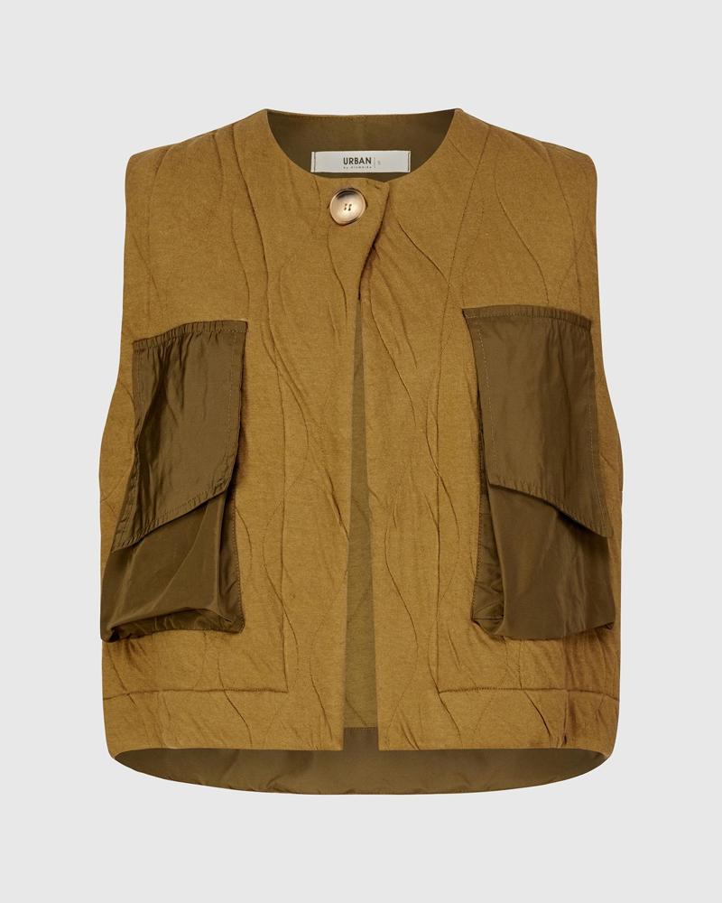gilet-vest met zakdetails uj649 - Urban by Alembika