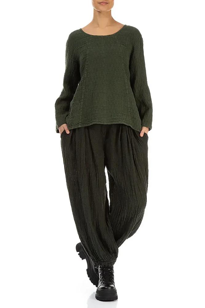 linnen katoenen relaxed shirt 52714-l268 - Grizas