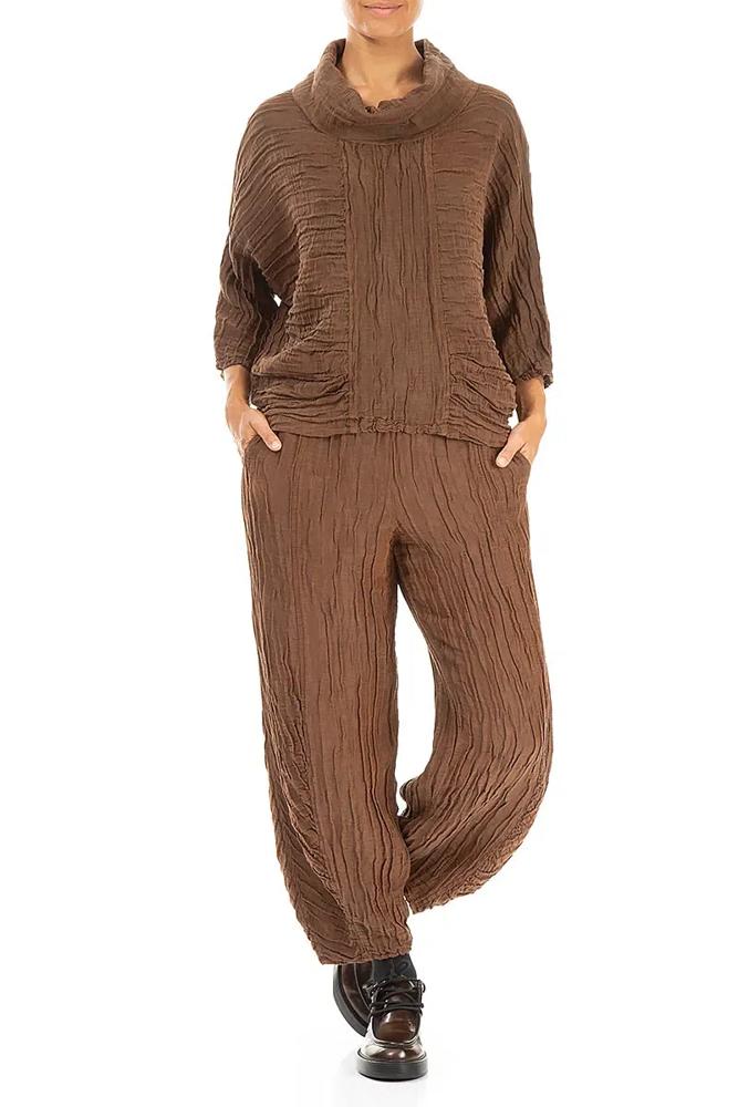 zijden gekreukelde broek 3833-st1 - Grizas