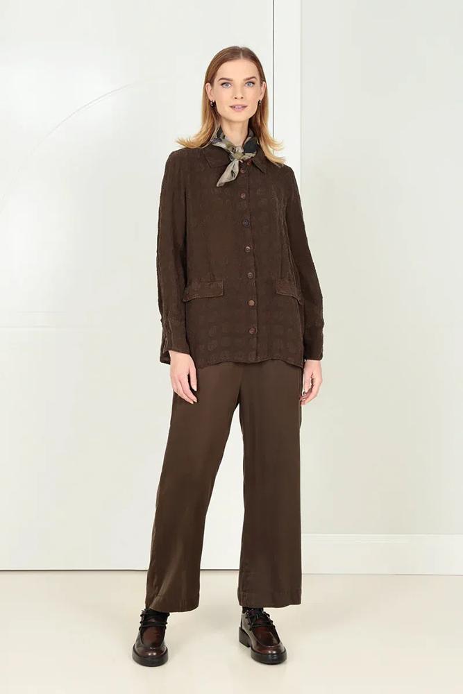 zijden blouse met stijlvolle details 52691-s134 - Grizas