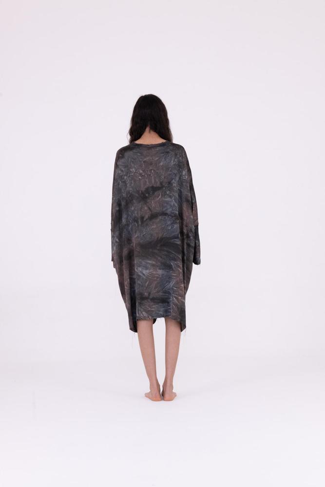 midi-shirt met knoopsluiting s210 - Sanctamuerte
