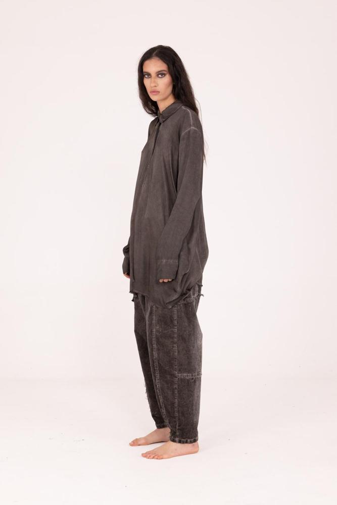 blouse in a-lijn met verlaagde schouder s198 - Sanctamuerte