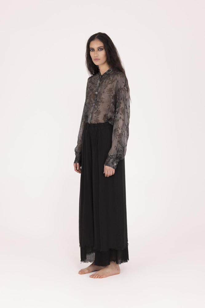 palazzo-broek met elastische tailleband s154 - Sanctamuerte