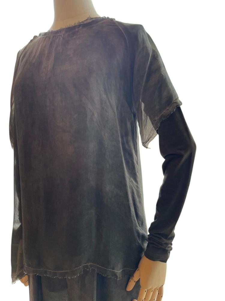 shirt met ronde hals en raglanmouw s189 - Sanctamuerte