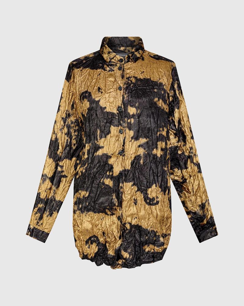 crashed print blouse polyester at713 - Alembika