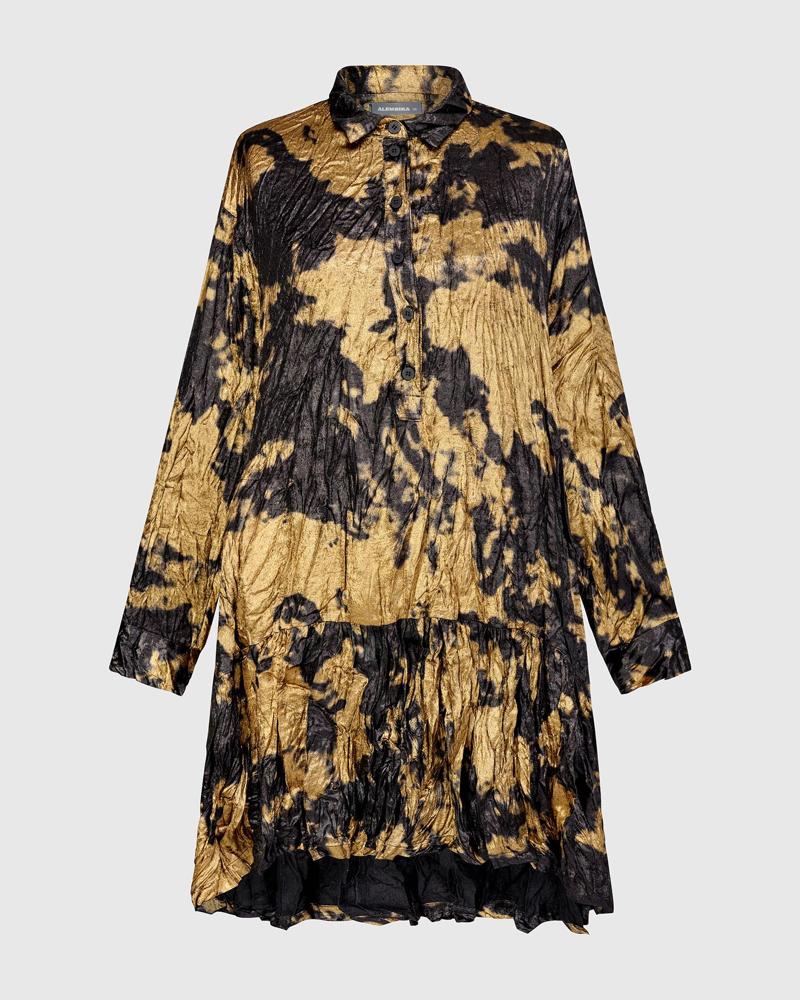 crinkle tie-dye tuniek top at712 - Alembika