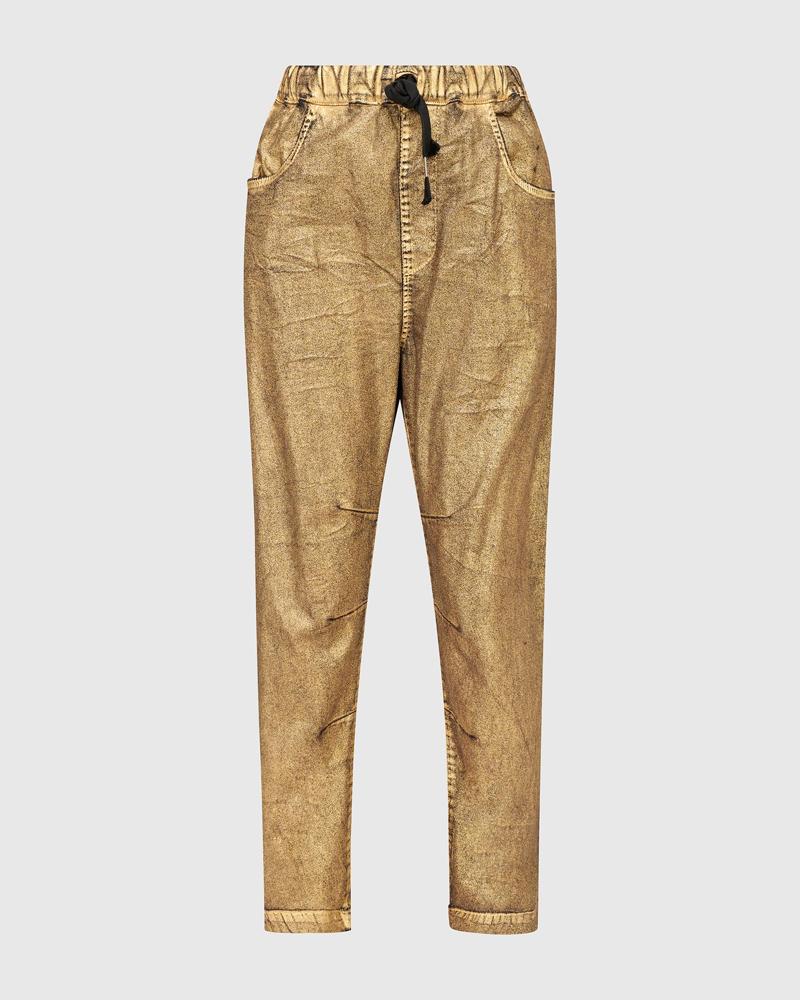 gouden comfort stretch broek ap623 - Alembika