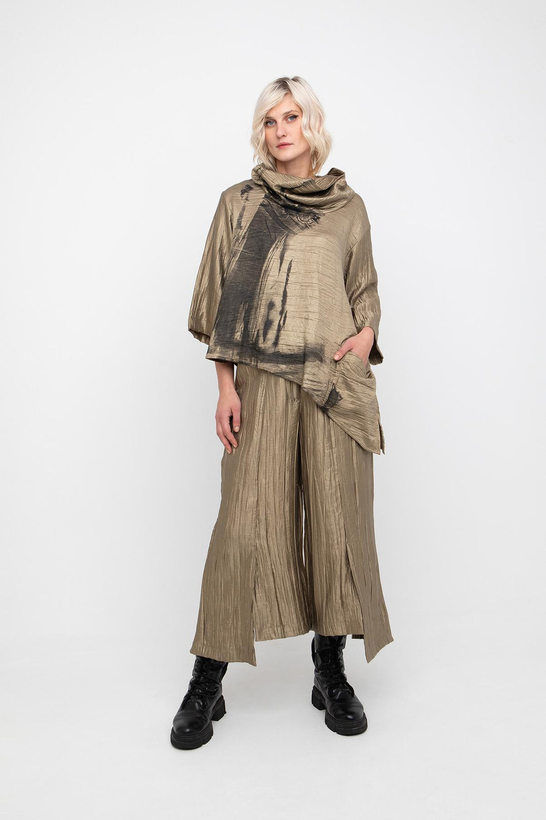 plissé broek 766005 - Ozai N Kü