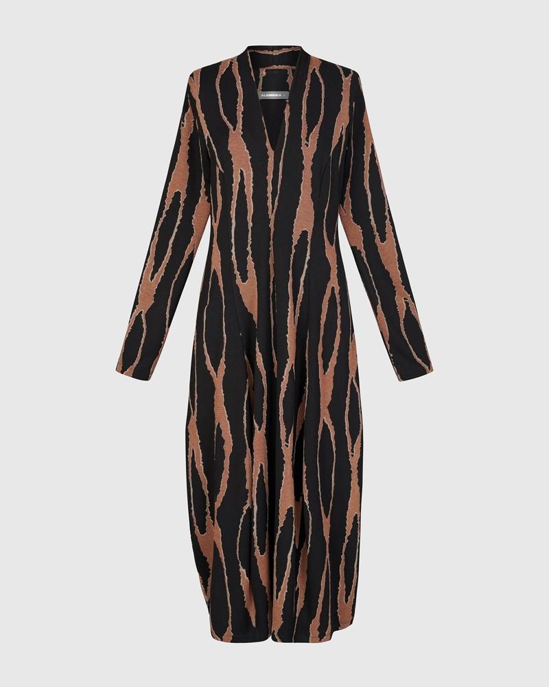 zebra print maxi jurk ad816 - Alembika