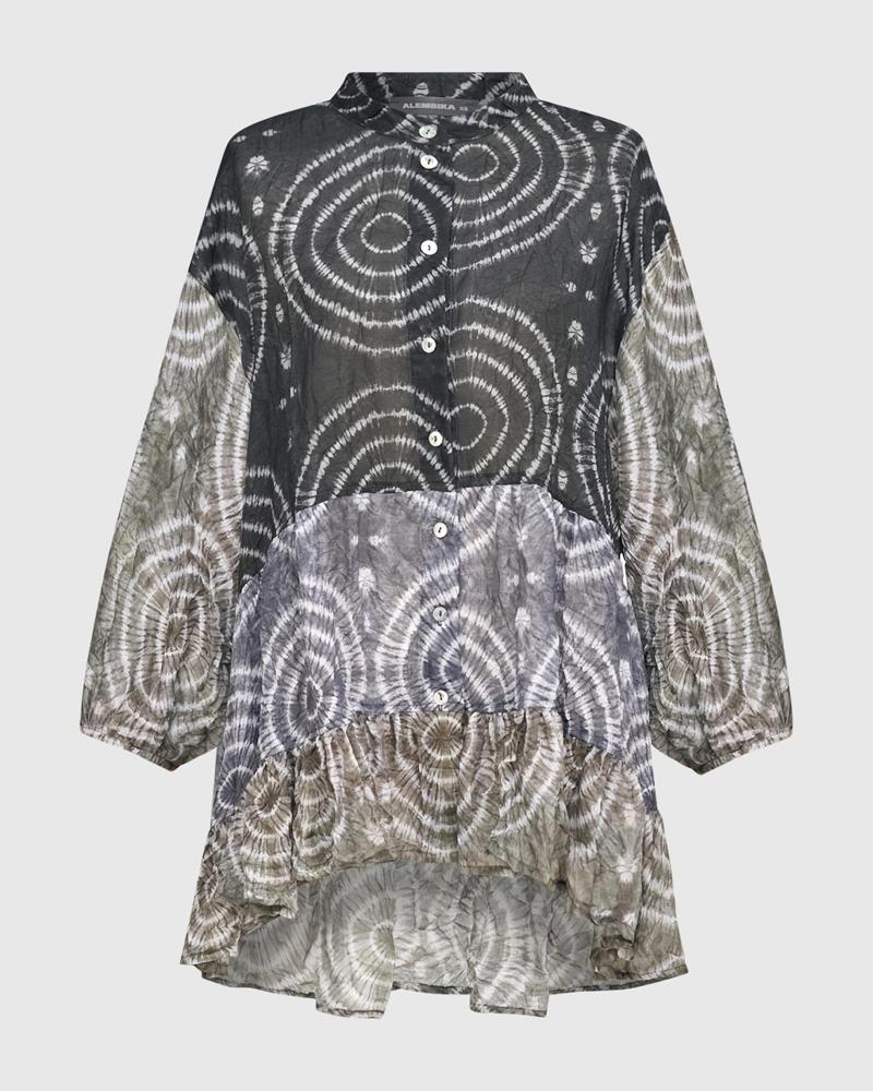 spiraalpatroon tuniek blouse rt241 - Alembika