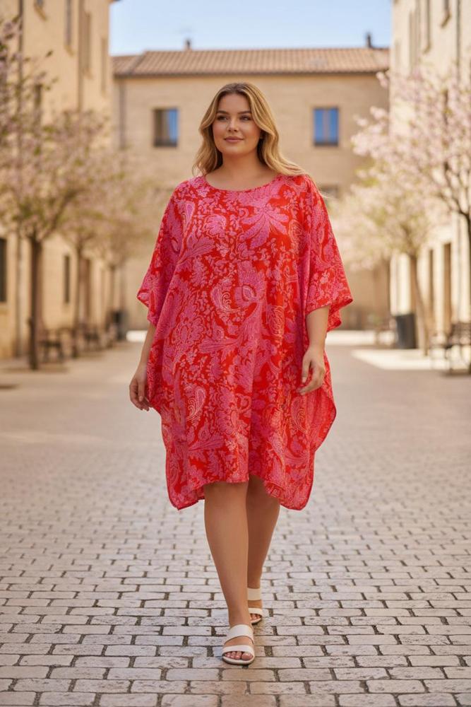 luchtige zomerjurk met print 9327 - Vincenzo Allocca