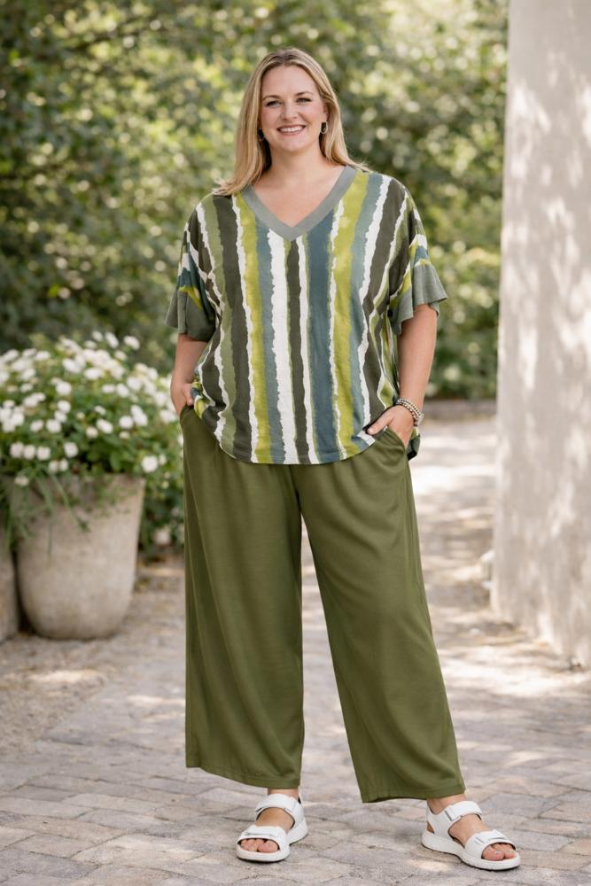 gestreept v-hals shirt zelda - Ophilia