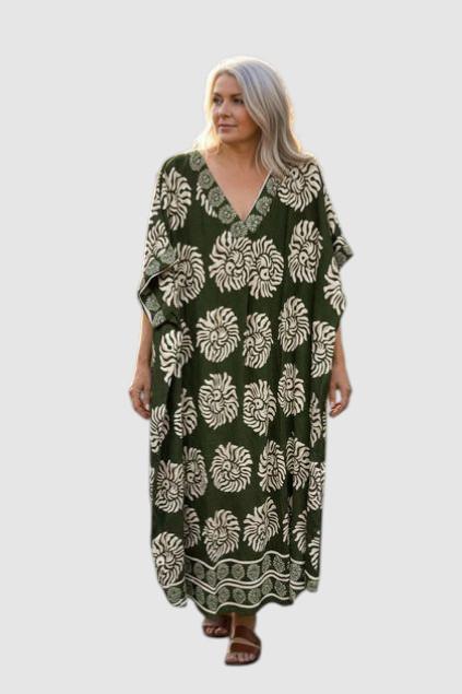 lange boho zomerjurk bloemenprint 8756 - Studio Amour