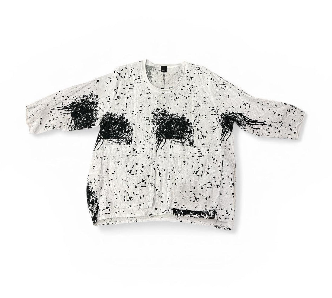 abstracte kunst print shirt 26s200 - Chalona