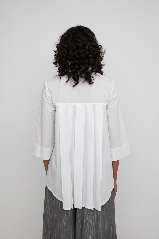 katoenen blouse met plooien op rug 860358 - Ozai N Kü