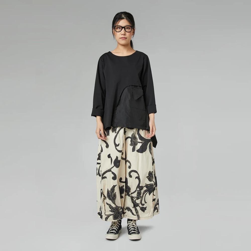 wijde broek met bloemenprint 826008 - wendy trendy