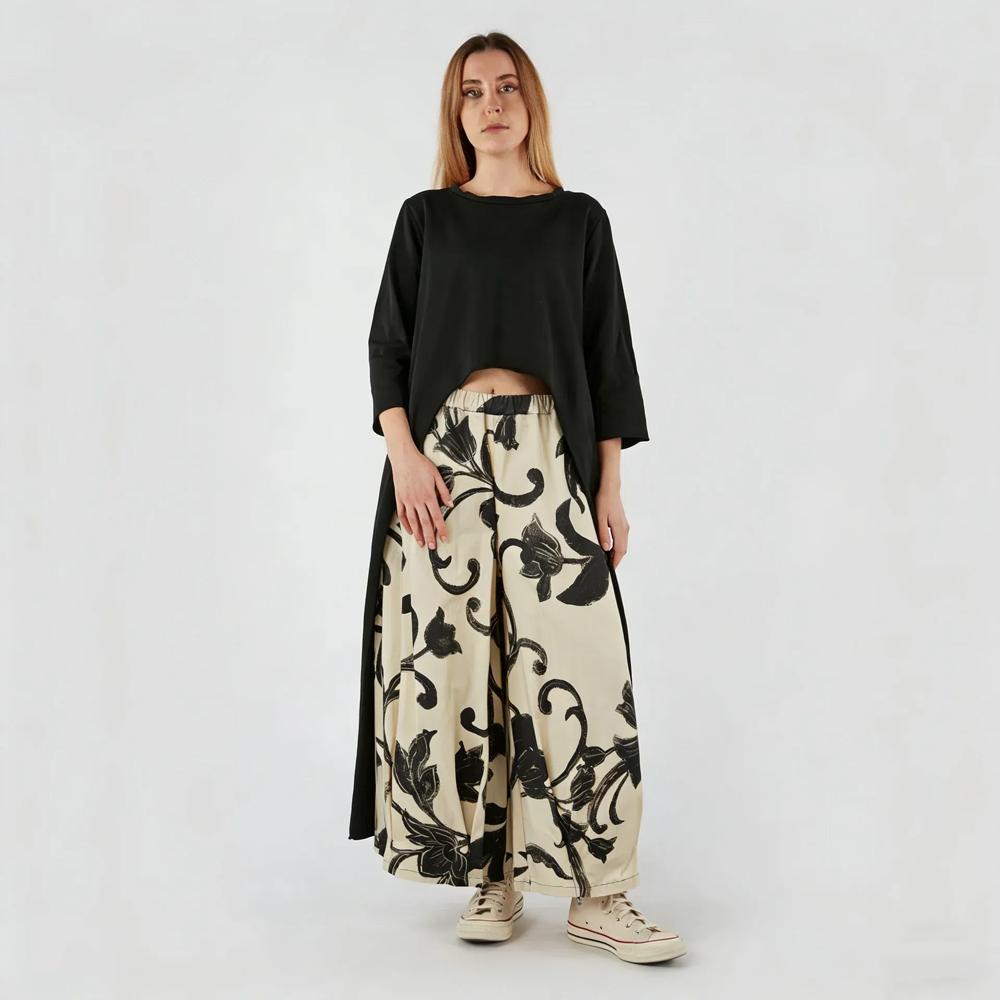 wijde broek met bloemenprint 826008 - wendy trendy