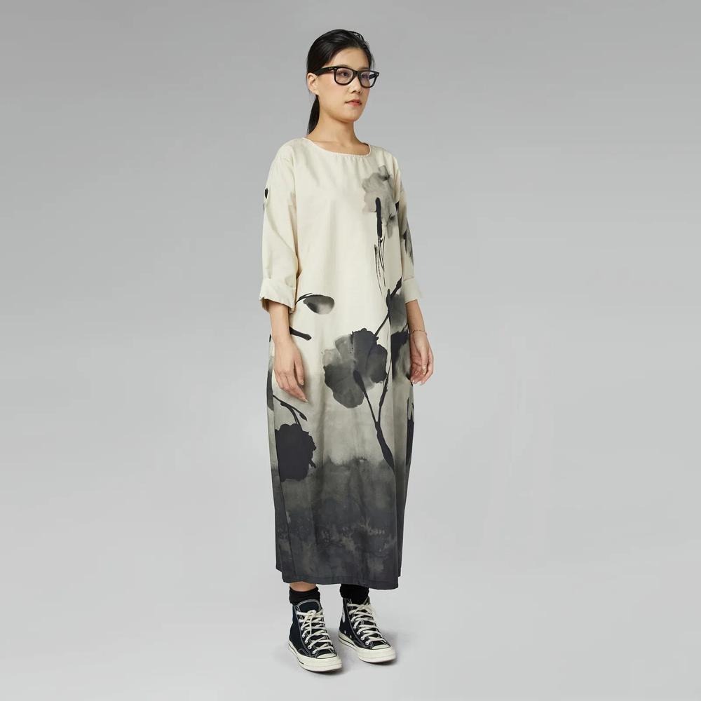 abstracte bloemenjurk van katoen 225220 - wendy trendy