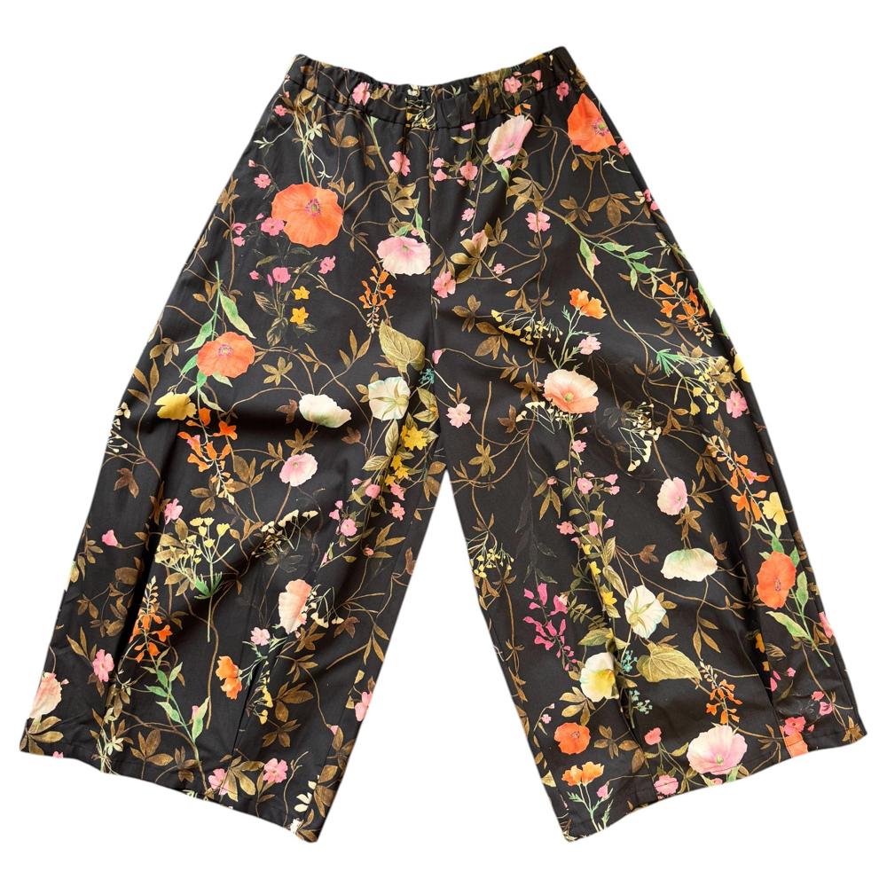 floral katoenen wijde broek 826014 - wendy trendy
