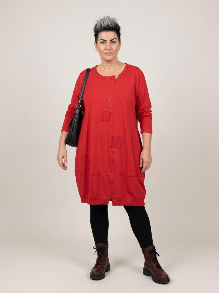 casual katoenen jurk met rits 2426008 - Sinne Design