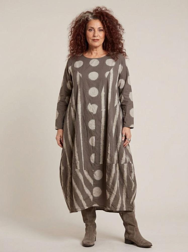 stijlvolle katoenen jurk met print 8333aw - Moonshine