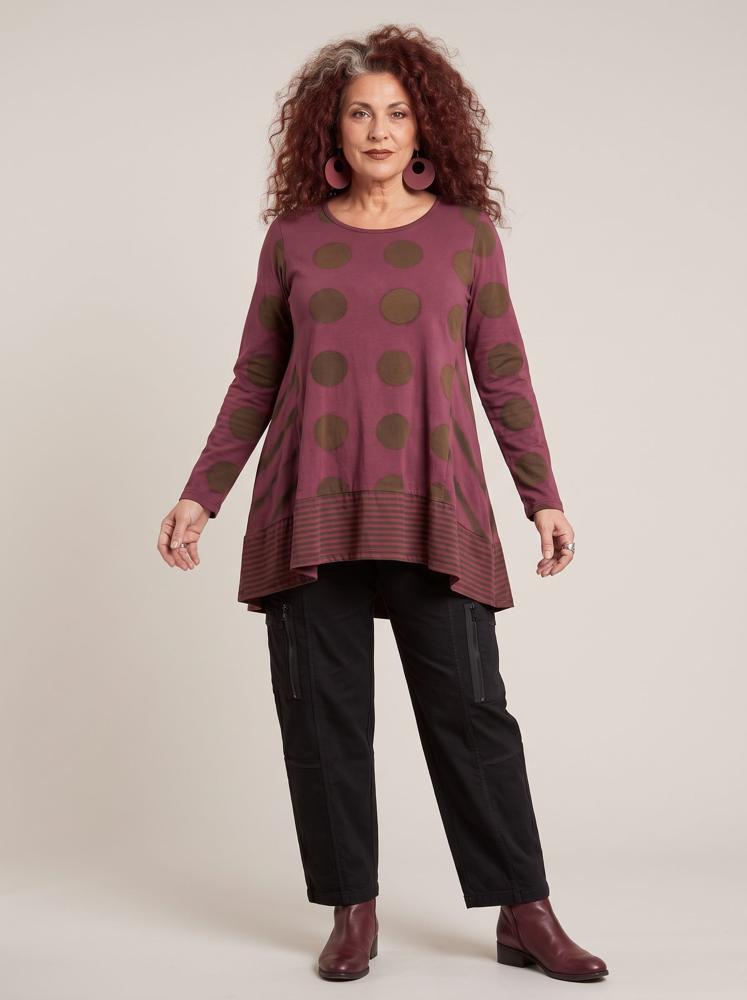 stijlvol gestreept polka dot shirt 8326aw - Moonshine
